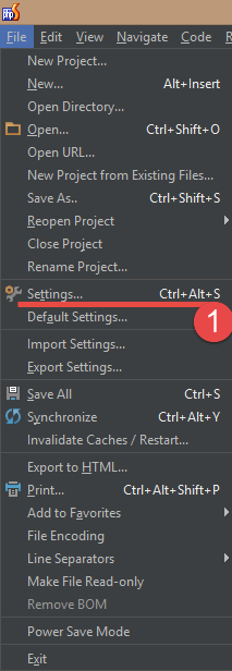 Open PHPStorm settings